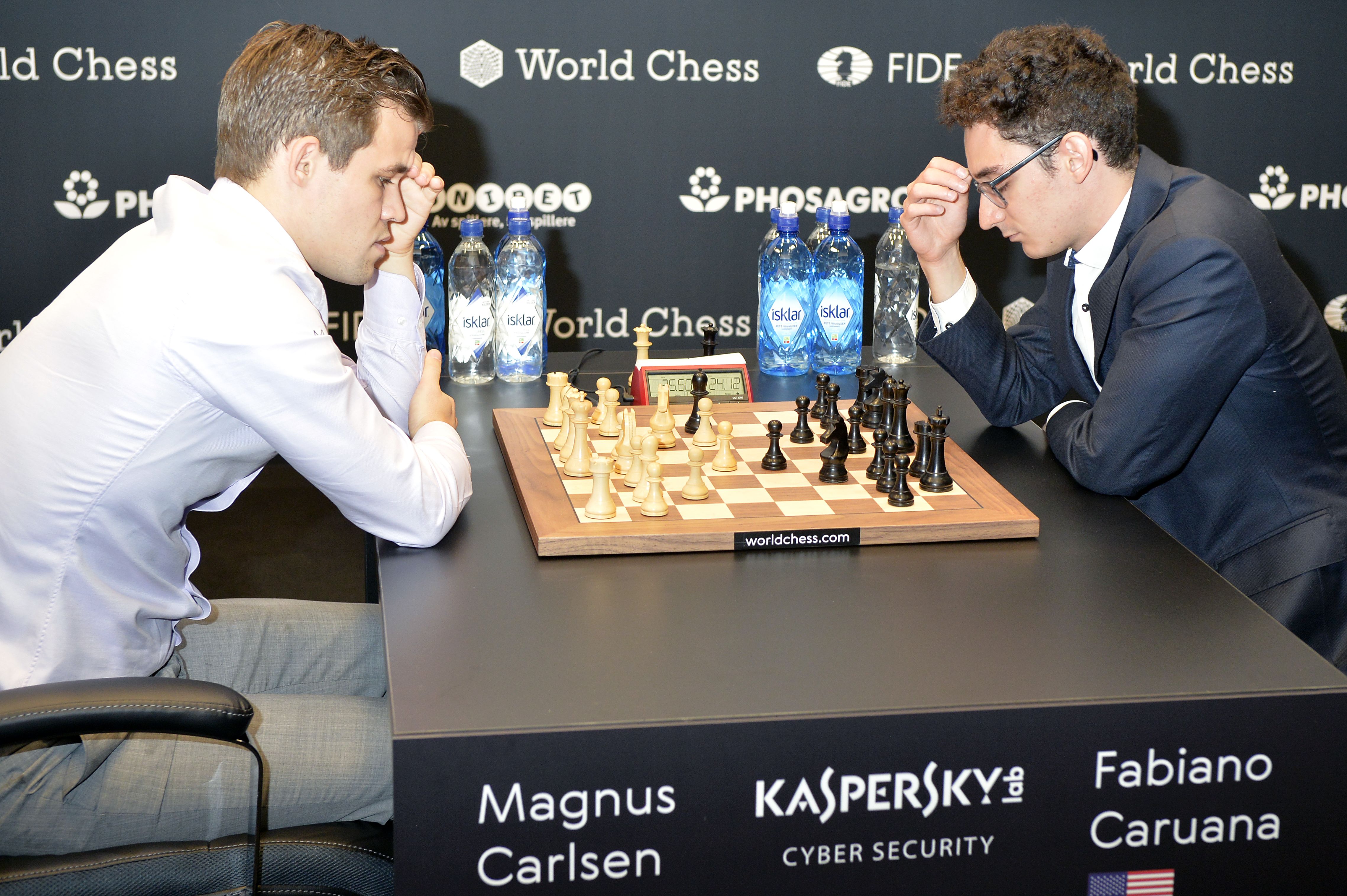 Carlsen, Caruana Top Rating List Before World Championship 