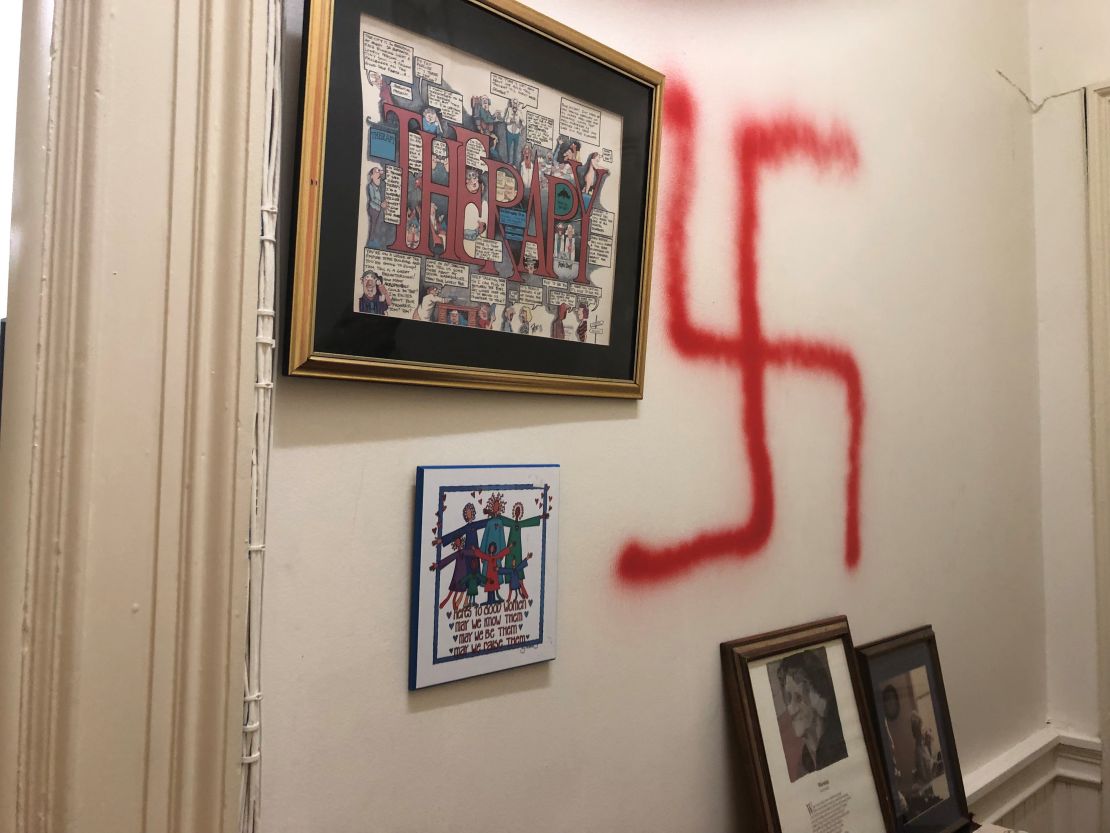 Jewish professor finds swastikas spraypainted on her office walls at