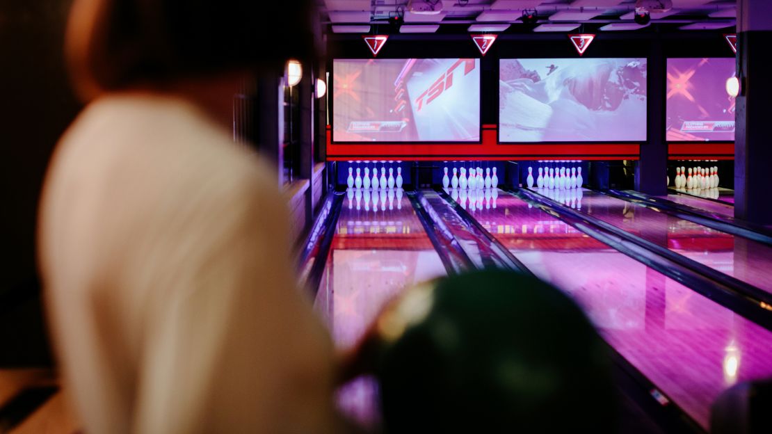High Rollers is both a beer hall and a bowling activity, and it's one of the spots that Monod and her friends like to go after dark.