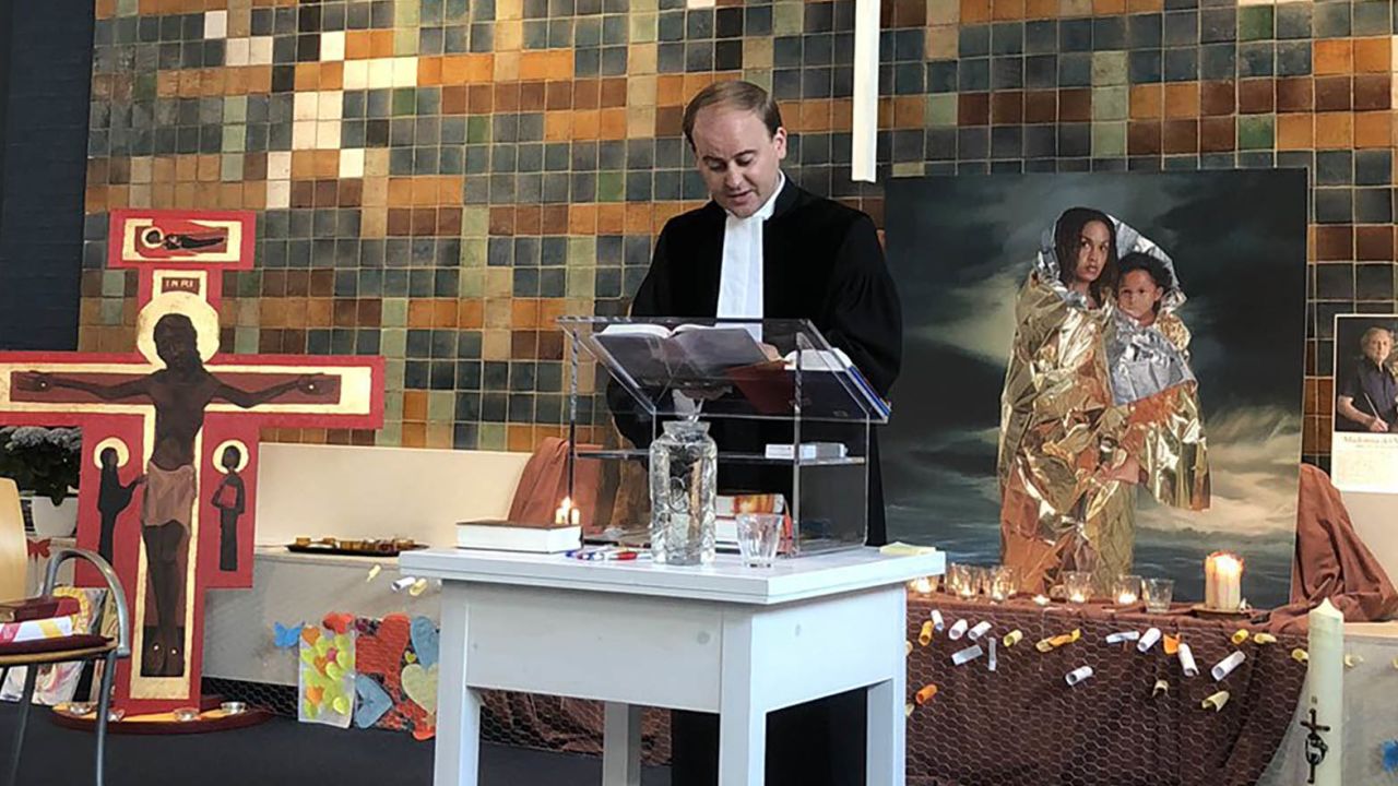 Police could not enter the church while the service - which began in October - was taking place.