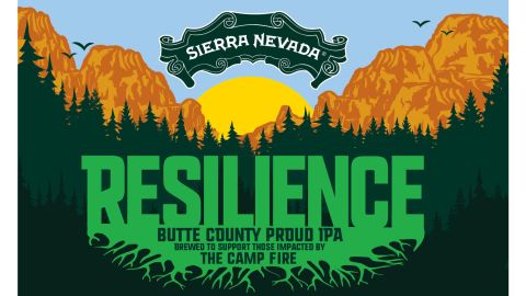 Sierra Nevada's design for the new Resilience Butte County Proud IPA. All proceeds will be donated to Camp Fire relief funds. 