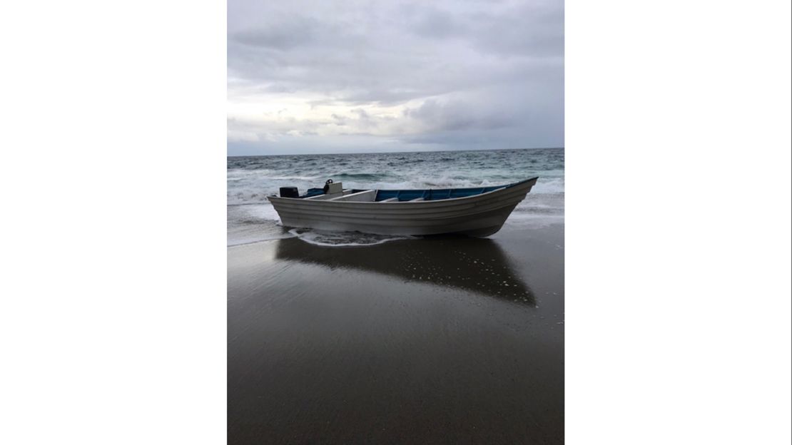 Laguna Beach police arrested 9 undocumented migrants who came ashore in this panga boat on November 29, 2018. 