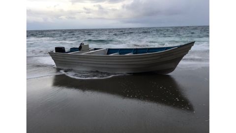 Laguna Beach police arrested 9 undocumented migrants who came ashore in this panga boat on November 29, 2018.