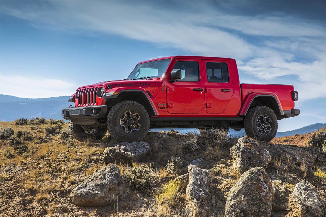 A front camera is available to help Jeep Gladiator drivers see the trail ahead.