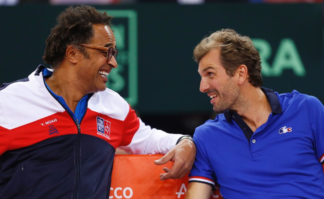 Benneteau played the last match of his career in October but he is staying in tennis. He is now France's Fed Cup captain, replacing Yannick Noah (left). 