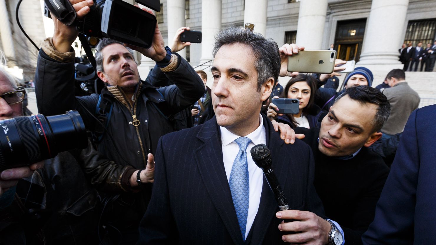 Michael Cohen, US President Donald Trump's former personal lawyer, leaves federal court after pleading guilty to charges related to lying to congress in New York, New York, USA, on 29 November 2018.
