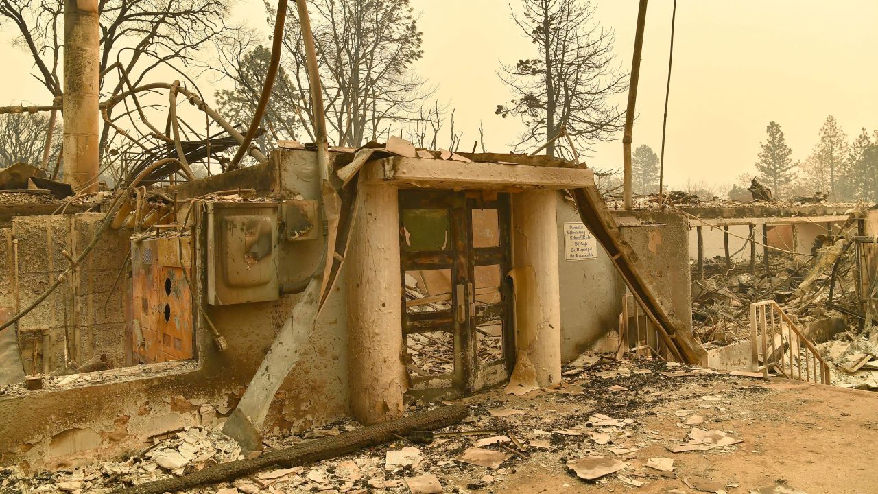 Paradise Elementary School burned down during the Camp Fire in Paradise, California, in 2018.