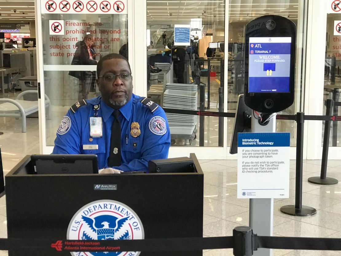 TSA facial recognition screens are now available for biometric ID verification at Atlanta Hartsfield-Jackson International Airport. 