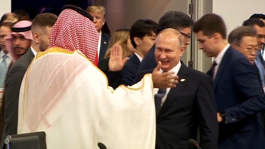 saudi crown prince putin high five