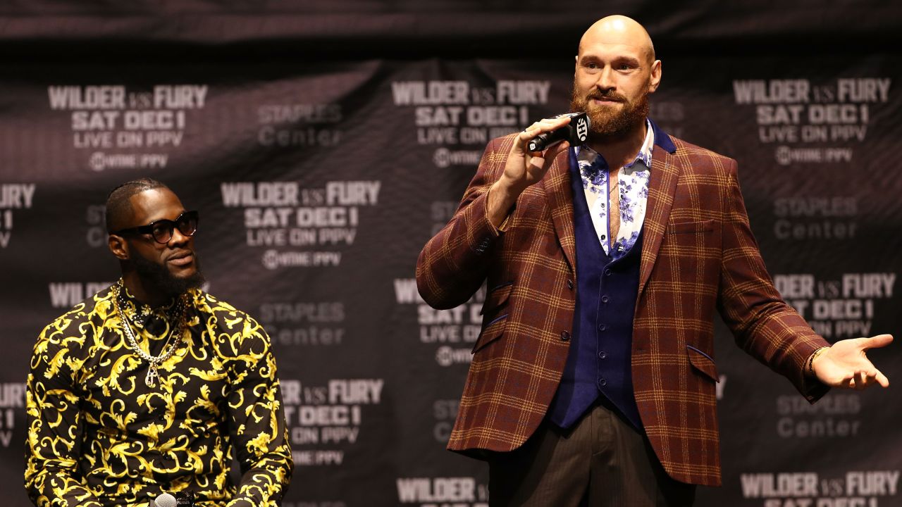 Wilder and Fury met in a news conference in LA Wednesday.