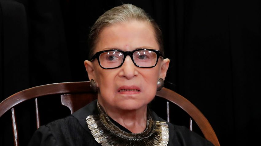 U.S. Supreme Court Associate Justice Ruth Bader Ginsburg is seen during a group portrait session for the new full court at the Supreme Court in Washington, U.S., November 30, 2018. REUTERS/Jim Young