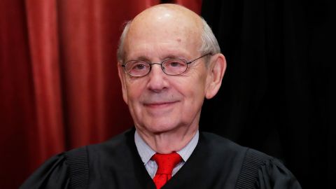 U.S. Supreme Court Associate Justice Stephen Breyer is seen during a group portrait session for the new full court at the Supreme Court on Nov. 30, 2018, in Washington, DC.