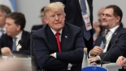 US President Donald Trump gestures during the G20 Leaders' Summit in Buenos Aires, on November 30, 2018. - Global leaders gather in the Argentine capital for a two-day G20 summit beginning on Friday likely to be dominated by simmering international tensions over trade. (Photo by Alejandro PAGNI / AFP)        (Photo credit should read ALEJANDRO PAGNI/AFP/Getty Images)