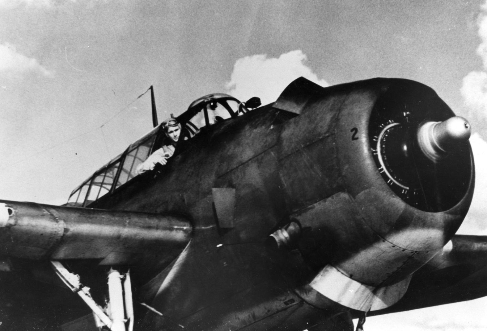 Bush sits in his VT-51 Avenger in 1945. Two years earlier, he became the youngest pilot in the US Navy. He flew 58 combat missions in World War II and was awarded three Air Medals and the Distinguished Flying Cross.