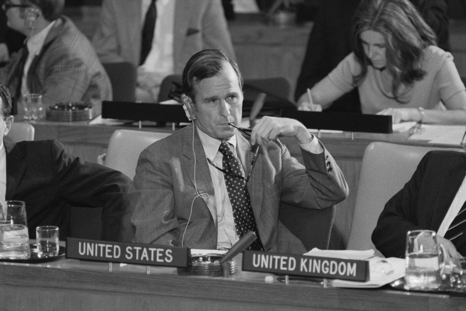 Bush represents the United States at the United Nations in 1971. He served as US Ambassador from that year until 1973.