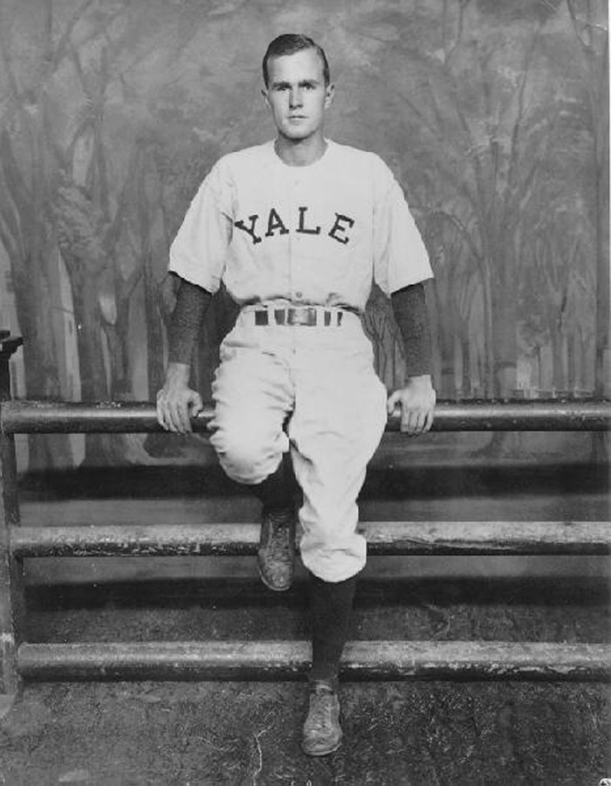 After the war, Bush attended Yale University and played baseball there from 1945 to 1948. He was team captain.