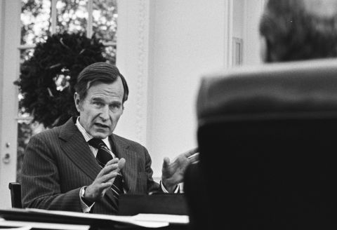 Ford meets with Bush in December 1975 to talk to about Bush taking over as director of Central Intelligence.