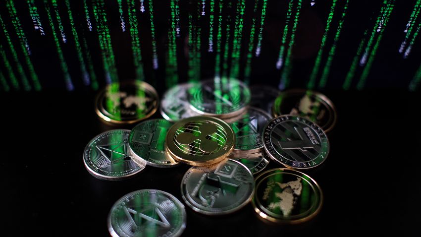 LONDON, ENGLAND - APRIL 25: In this photo illustration of the litecoin, ripple and ethereum cryptocurrency 'altcoins' sit arranged for a photograph on April 25, 2018 in London, England. Cryptocurrency markets began to recover this month following a massive crash during the first quarter of 2018, seeing more than $550 billion wiped from the total market capitalisation. (Photo by Jack Taylor/Getty Images)