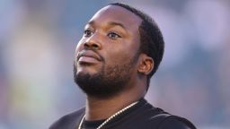 PHILADELPHIA, PA - SEPTEMBER 06:  Rapper Meek Mill looks on before the game between the Atlanta Falcons and the Philadelphia Eagles at Lincoln Financial Field on September 6, 2018 in Philadelphia, Pennsylvania.  (Photo by Mitchell Leff/Getty Images)