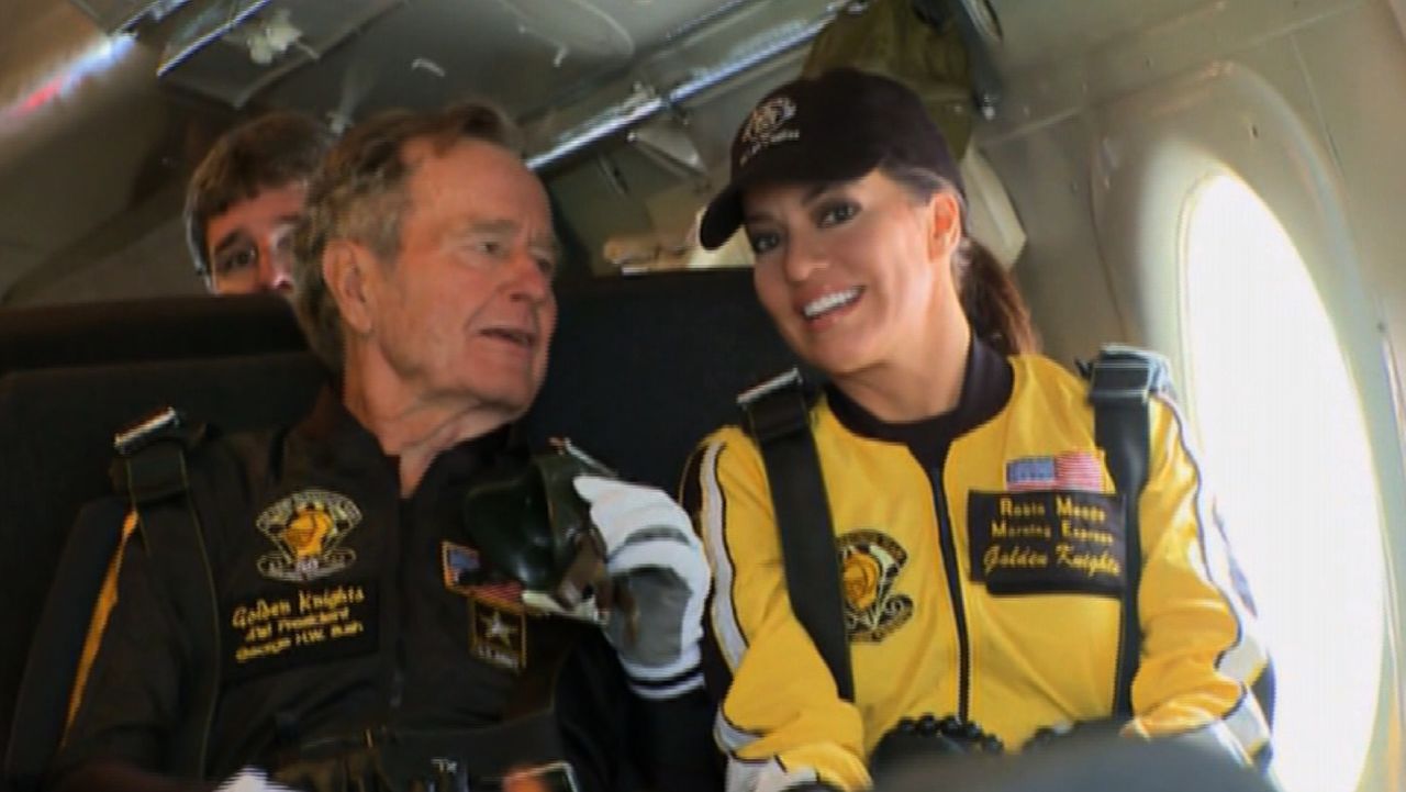 Robin Meade George H.W. Bush skydiving