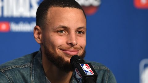 NBA player Steph Curry says he was joking in podcast where he made comments about the moon landing. 