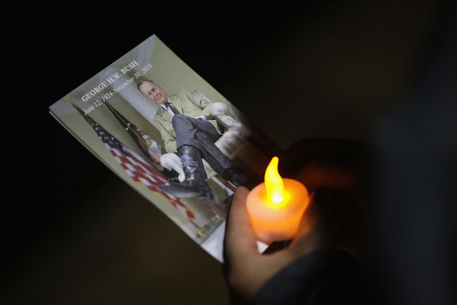 A vigil was held December 1 on the Texas A&M campus, outside Bush's presidential library.