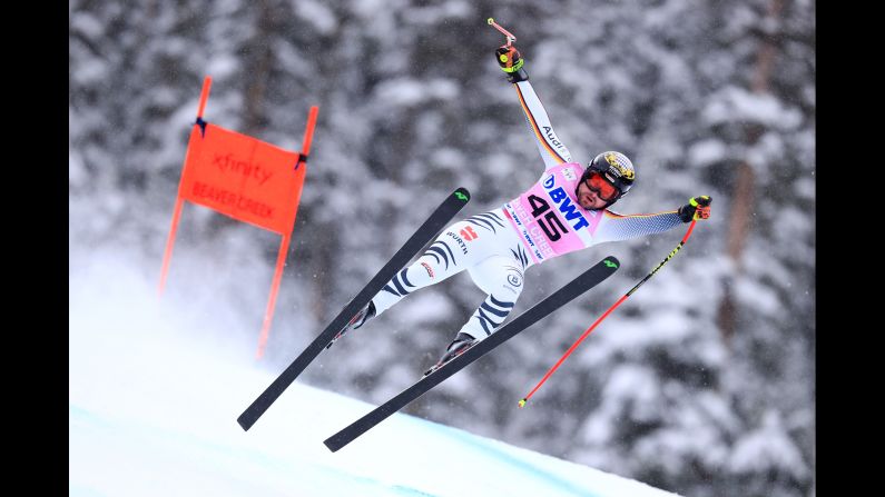 Klaus Brandner of Germany competes in the Audi FIS Alpine Ski World Cup Men's Downhill on Friday, November 30, in Beaver Creek, Colorado. 