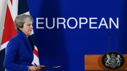 Britain's Prime Minister Theresa May gives a press conference after a special meeting of the European Council to endorse the draft Brexit withdrawal agreement and to approve the draft political declaration on future EU-UK relations on November 25, 2018 in Brussels. - The European Union's top official urged British lawmakers to ratify the Brexit deal Prime Minister Theresa May has negotiated with European leaders, warning it will not be modified.
"This is the best deal possible for Britain, this is the best deal possible for Europe. This is the only deal possible," Jean-Claude Juncker, the president of the European Commission, said after a Brussels summit. (Photo by Philippe LOPEZ / AFP)        (Photo credit should read PHILIPPE LOPEZ/AFP/Getty Images)