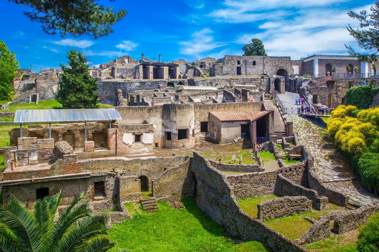 Pompeii: A perfectly preserved ancient city.