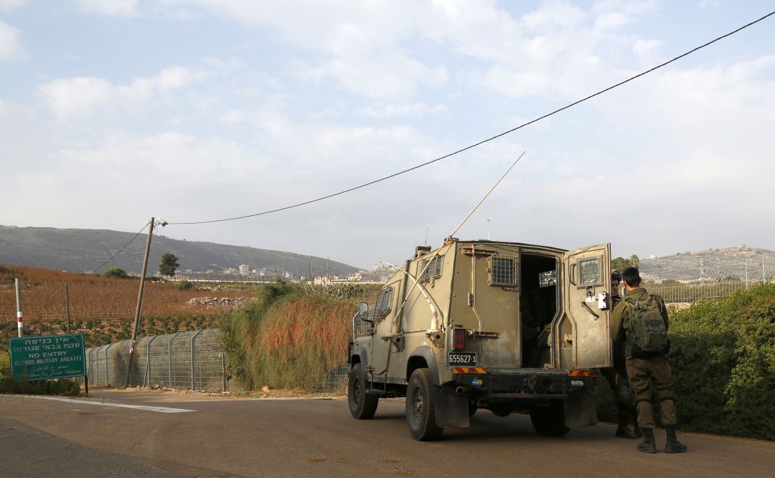 Israeli soldiers near the border with Lebanon earlier in December.