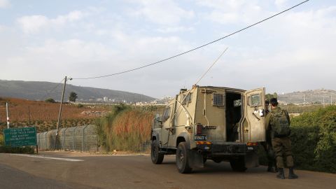 Israeli soldiers near the border with Lebanon on Tuesday. 