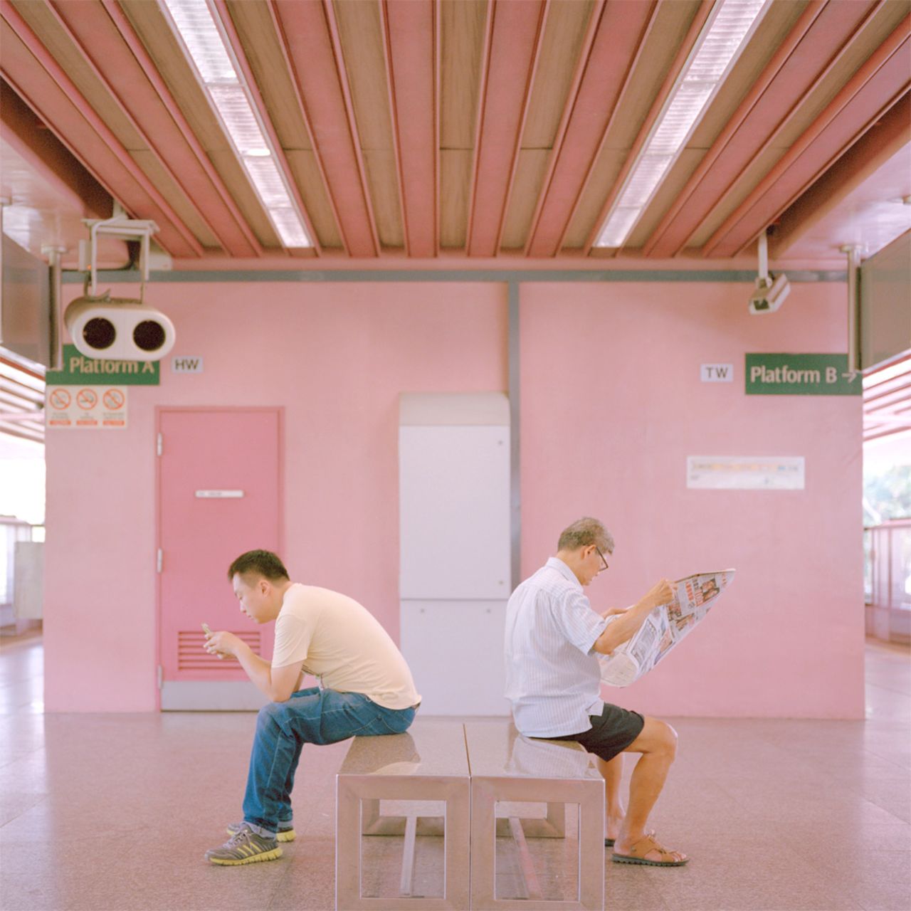 Nguan's photos often addressed the rapid pace of change in Singaporean society.