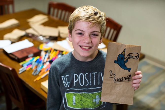 Liam Hannon, 11, makes and distributes homemade lunches from a wagon, with the help of family and friends. What started as a way to stay busy during his summer break has turned into <a href="index.php?page=&url=https%3A%2F%2Fwww.liamslove.com%2F" target="_blank" target="_blank">Liam's Lunches of Love</a>, a movement to help the homeless and hungry of Cambridge, Massachusetts.