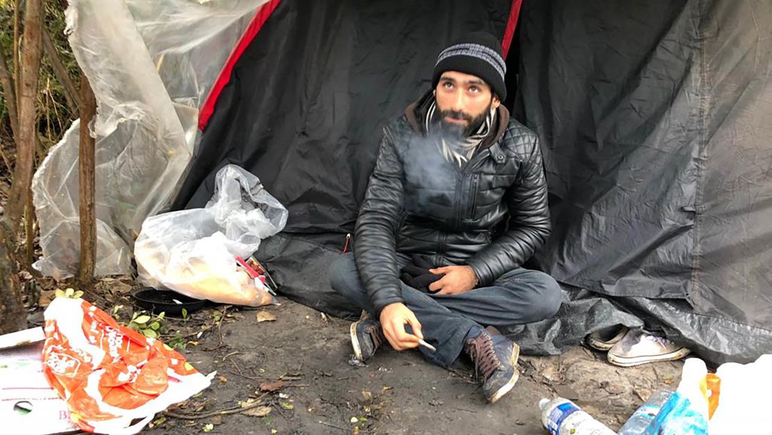 Ahmed, an Iranian migrant in France who plans to cross the English Channel