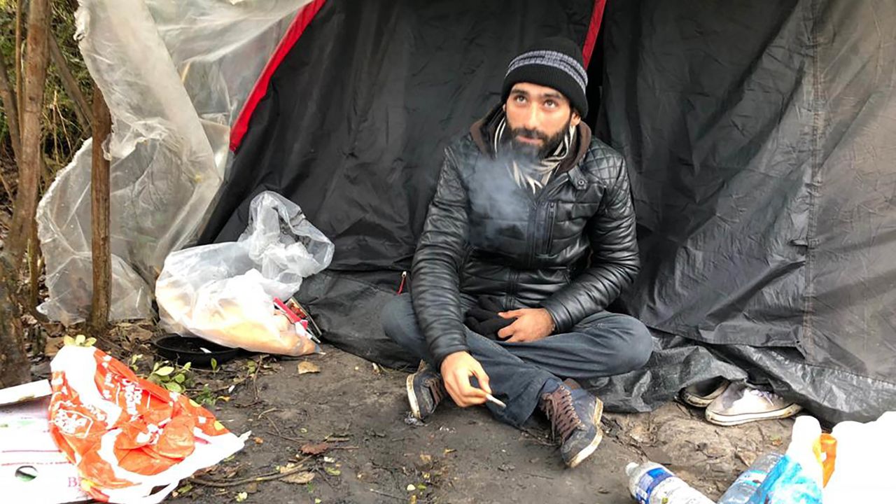 Ahmed, an Iranian migrant in France who plans to cross the English Channel