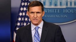 FILE PHOTO: U.S. National Security Adviser General Michael Flynn delivers a statement daily briefing at the White House in Washington, U.S., February 1, 2017. REUTERS/Carlos Barria/File Photo