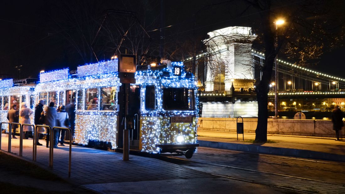 <strong>Christmas light tram</strong>: You can hitch a ride on this novel Budapest attraction every night throughout December and early January. 