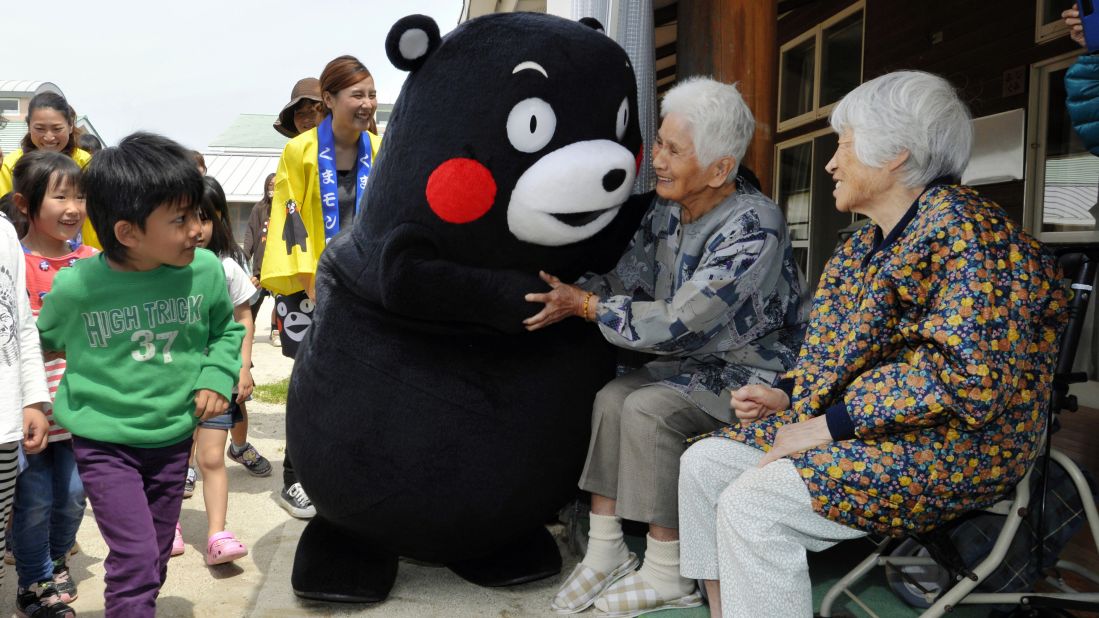<strong>Kumamon: </strong>The red-cheeked bear is the mascot for Kumamoto Prefecture and was dispatched to comfort locals following the region's earthquake.