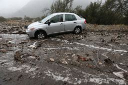  A mudslide trapped several vehicles along Valley of the Falls Drive. in Forest Falls on November 29. 