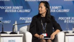 Meng Wanzhou, Executive Board Director of the Chinese technology giant Huawei, attends a session of the VTB Capital Investment Forum "Russia Calling!" in Moscow, Russia October 2, 2014. Picture taken October 2, 2014. REUTERS/Alexander Bibik