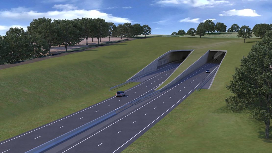 The road developers are planning to build a 1.8-mile tunnel near Stonehenge in a bid to hide the busy highway. 