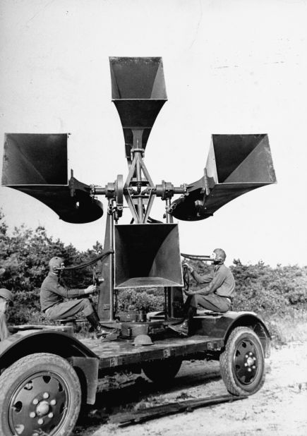 After the introduction of radar, some of the trailers used to transport sound locators were repurposed for the new invention.