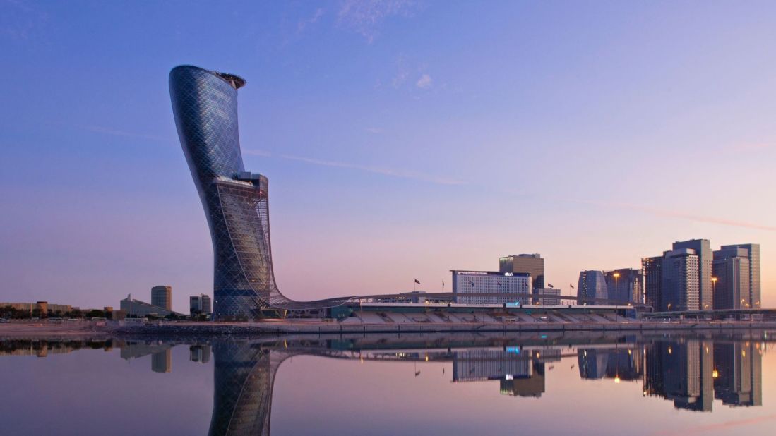 <strong>Andaz Capital Gate Abu Dhabi: </strong>Located in the world's furthest-leaning man-made tower, the hotel offers panoramic city views. It's close to many of the city's main attractions, such as Sheikh Zayed Grand Mosque and Ferrari World.<br />