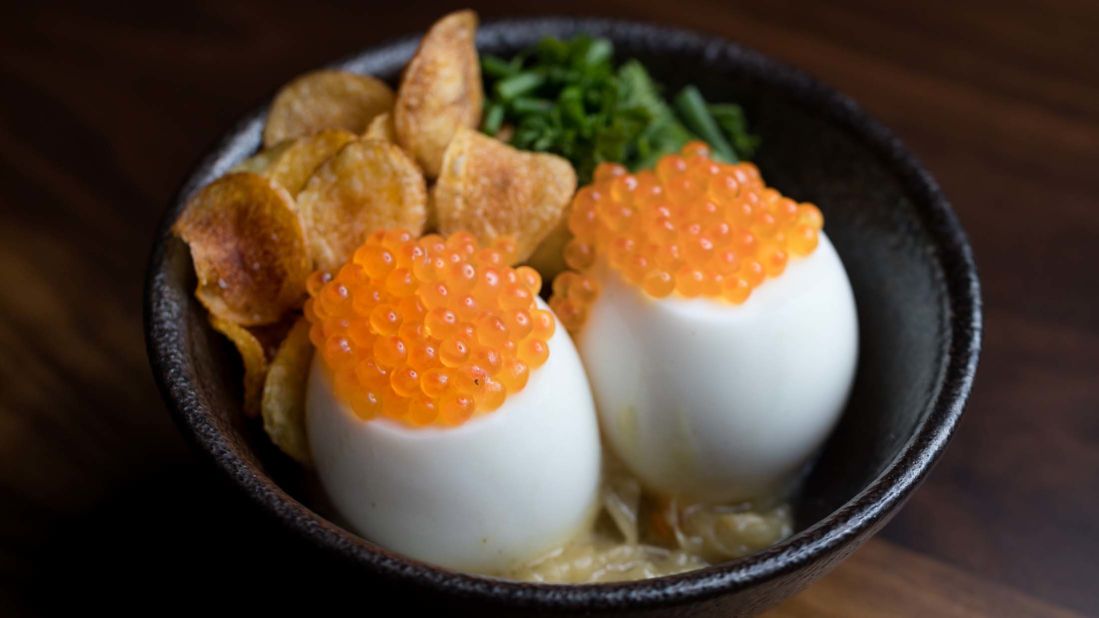 <strong>Majordomo:</strong> You can't go wrong with the eggs and smoked roe at David Chang's new restaurant in Los Angeles.