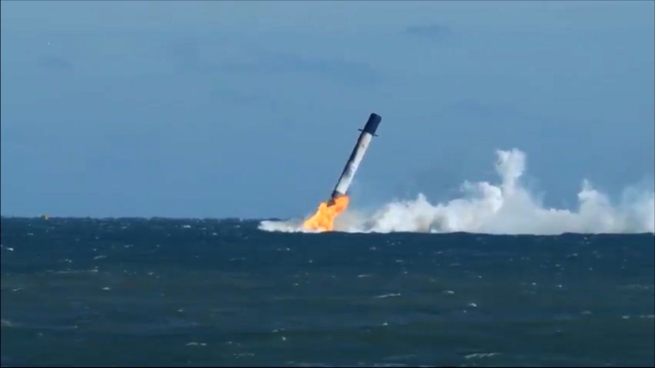 Falcon 9 Crash Landing Ocean