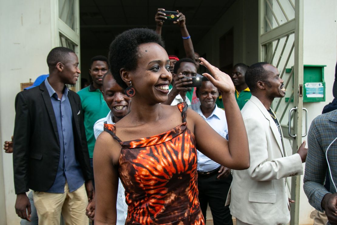 Diane Rwigara leaves Kigali's High Court after her acquittal last December.