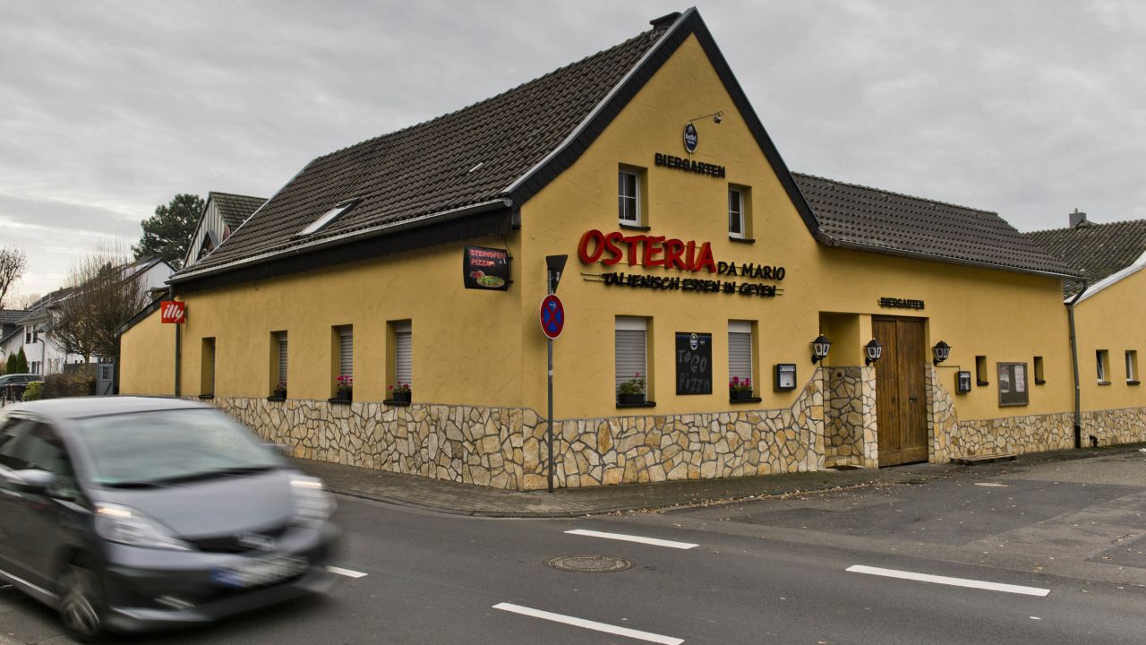 The German pizzeria where police arrested an alleged member of the Italian 'Ndrangheta mafia organization on Wednesday. 