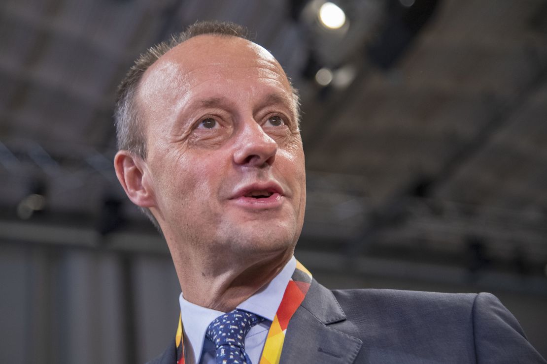 Friedrich Merz arrives at the federal executive board meeting on December 7, 2018 in Hamburg, Germany.