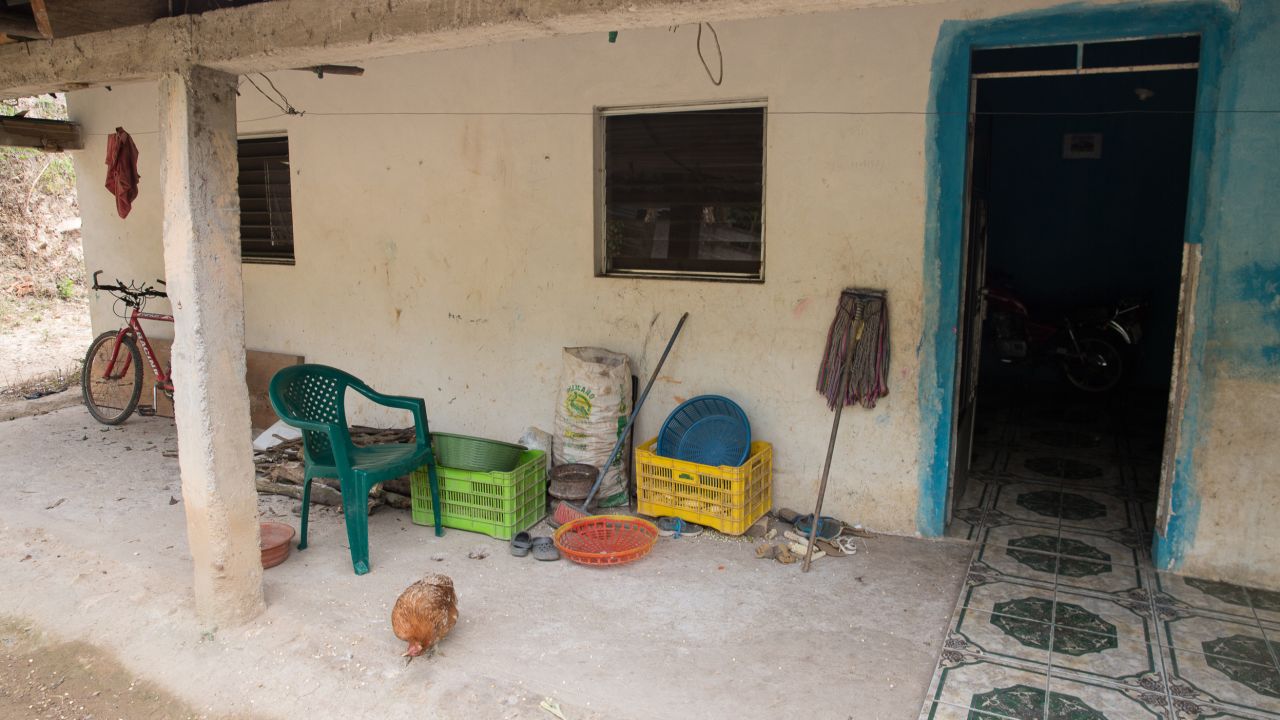 The resident of this house in Copan, Honduras, emigrated. The area has seen its homicide rate go down while emigration to the US rises.