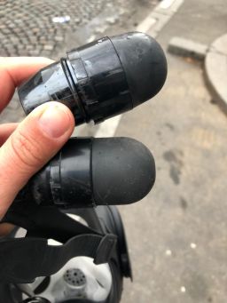 Rubber bullets found on the Avenue de Friedland on Saturday in Paris.